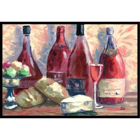 Carolines Treasures Wine and Cheese by David Smith Indoor or Outdoor Mat- 24 x 36 SDSM0127JMAT